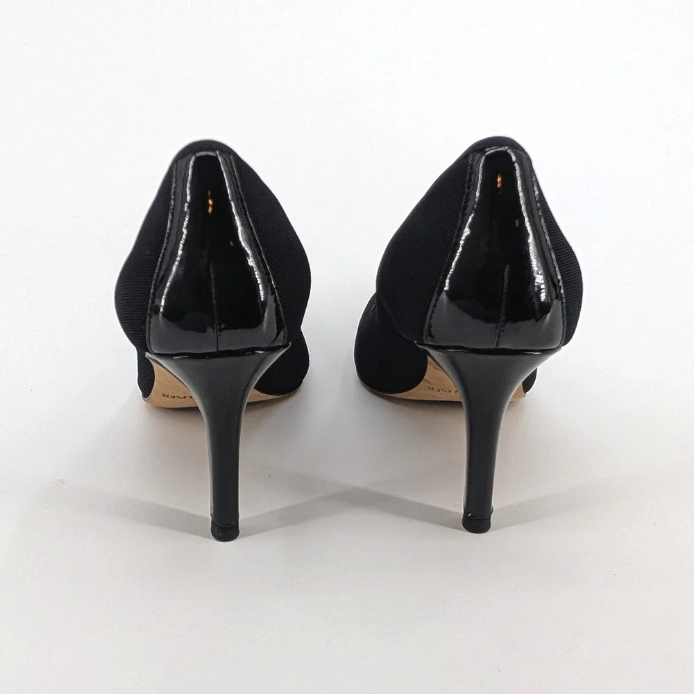 Donald Pliner‎ Ezra Black Mesh Metal Cap Toe Pumps Size 6.5M